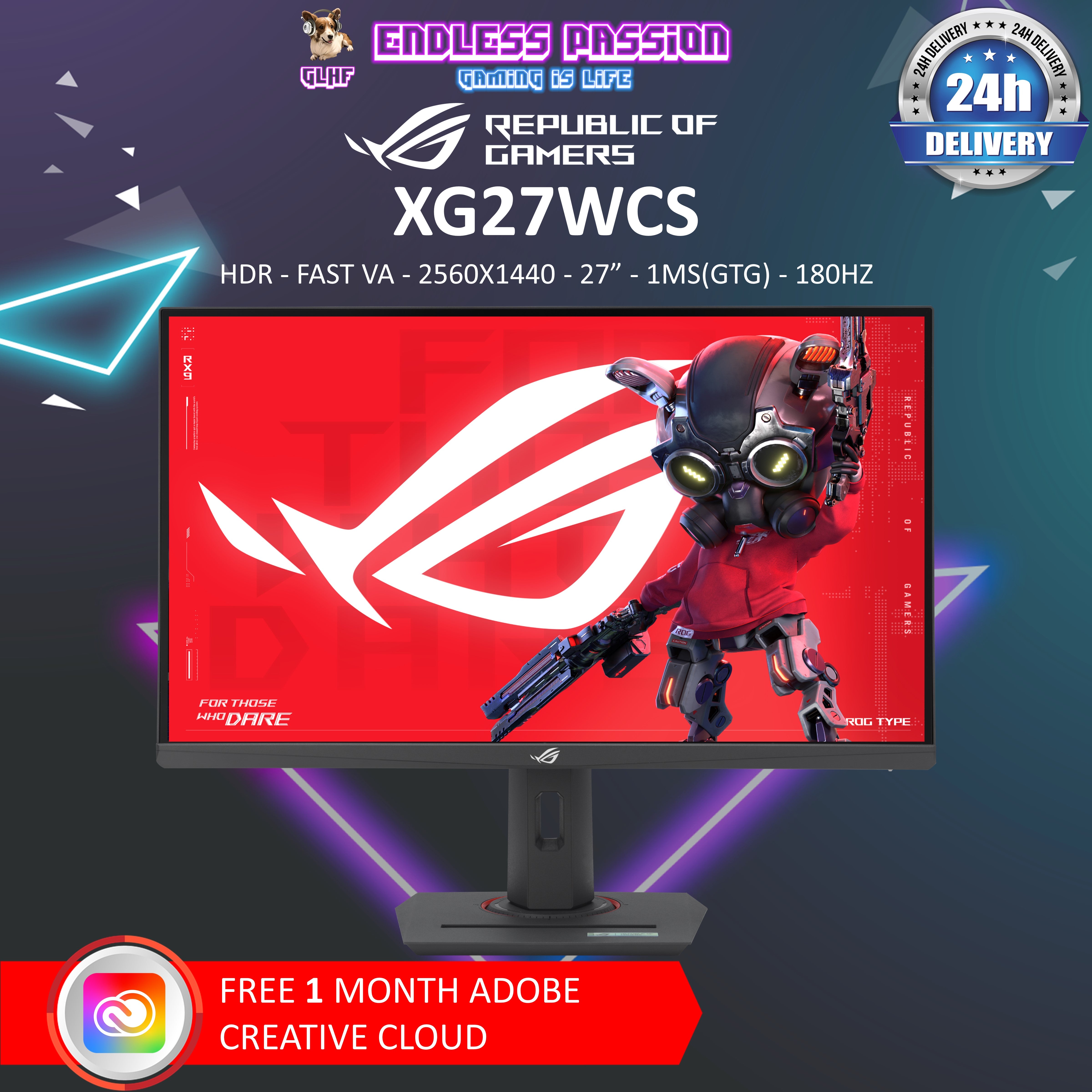 ASUS ROG Strix XG27WCS Gaming Monitor 27 Inch Gaming Monitor – Endless ...