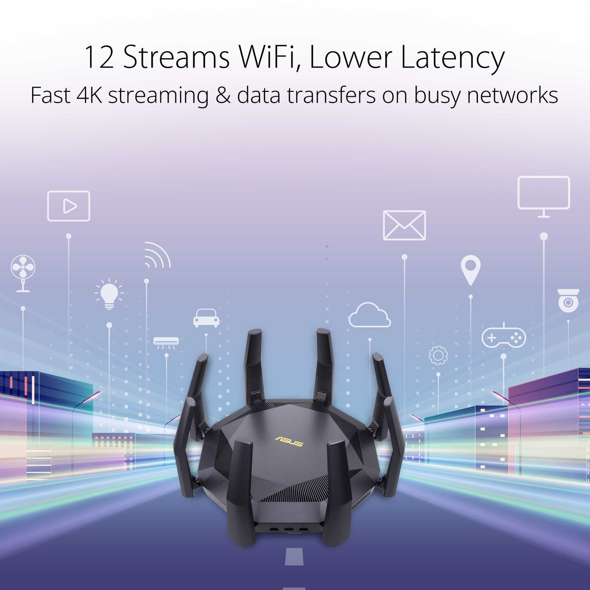 ASUS RT-AX89X AX6000 Dual Band WiFi 6 (802.11ax) Router