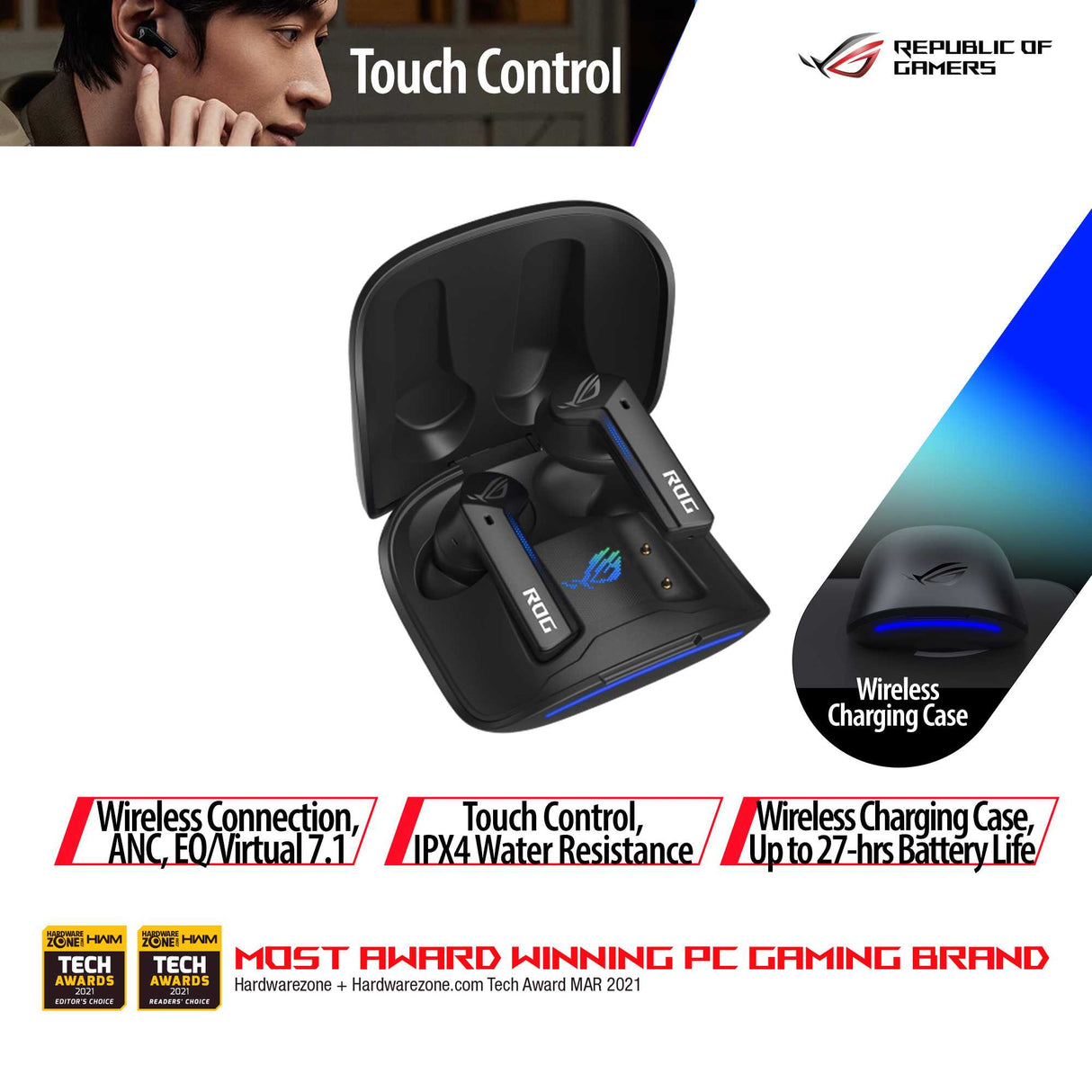 Asus ROG Cetra True Wireless Gaming Earbuds