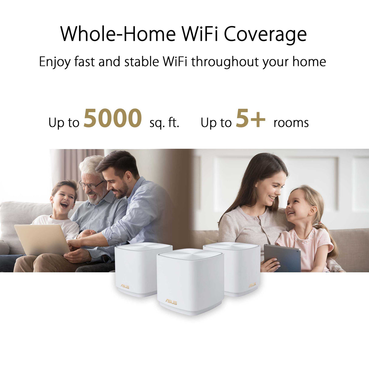 ASUS ZenWiFi XD5 Whole-Home Dual-Band Mesh WiFi 6 (802.11ax) System