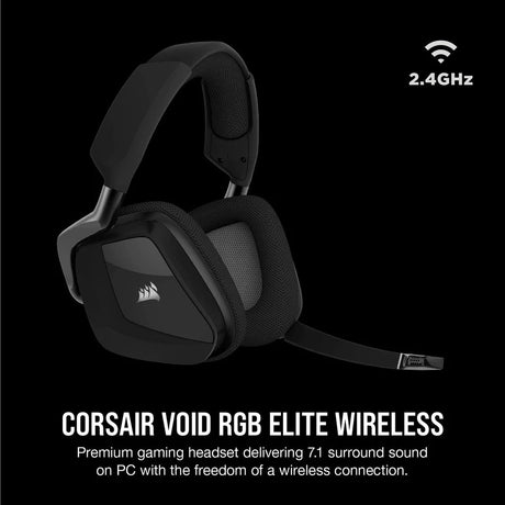 Corsair Void RGB Elite Wireless Premium Gaming Headset with 7.1 Surround Sound