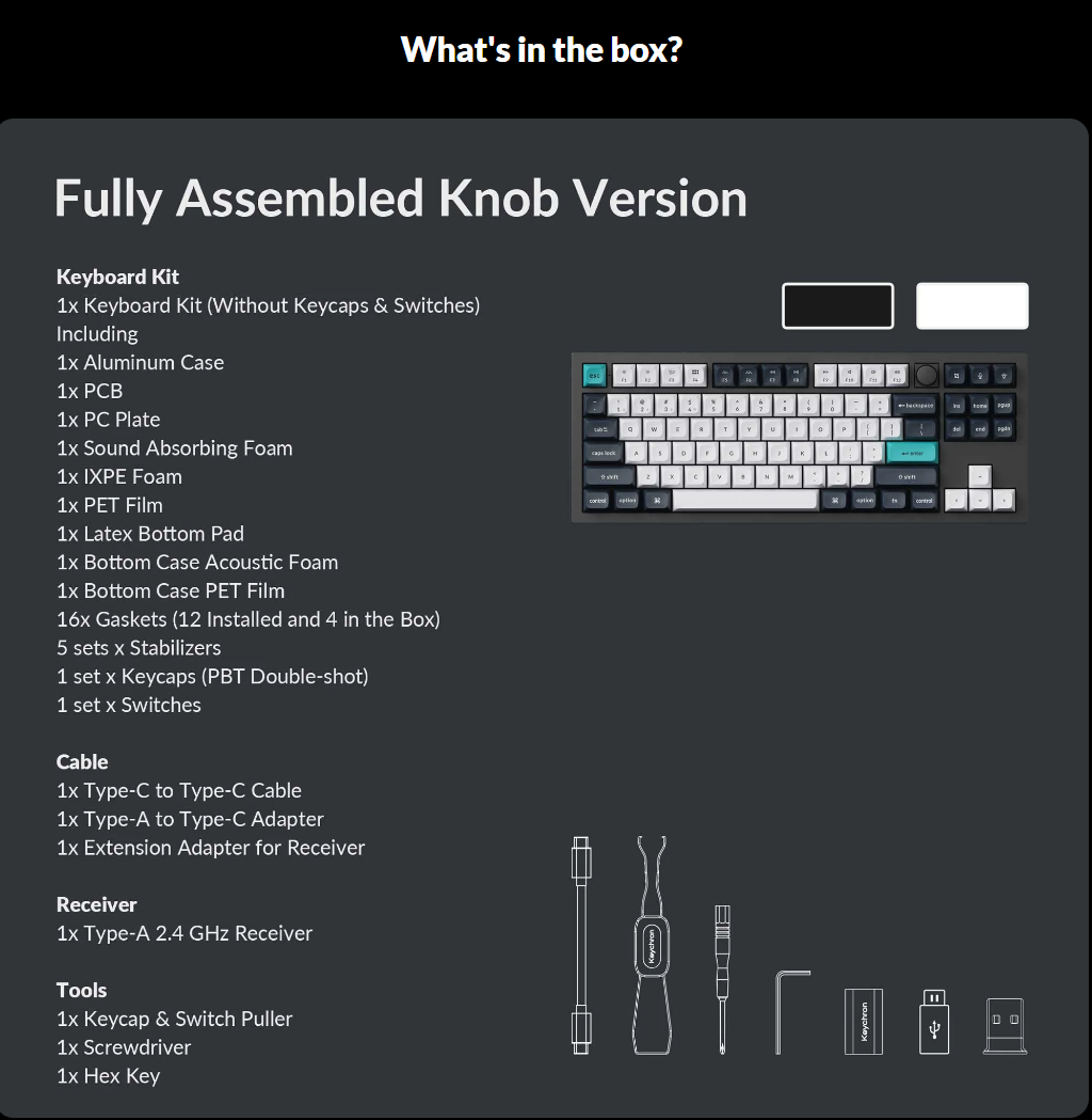 Keychron Q3 Max 75% QMK/VIA Wireless Custom Mechanical Keyboard