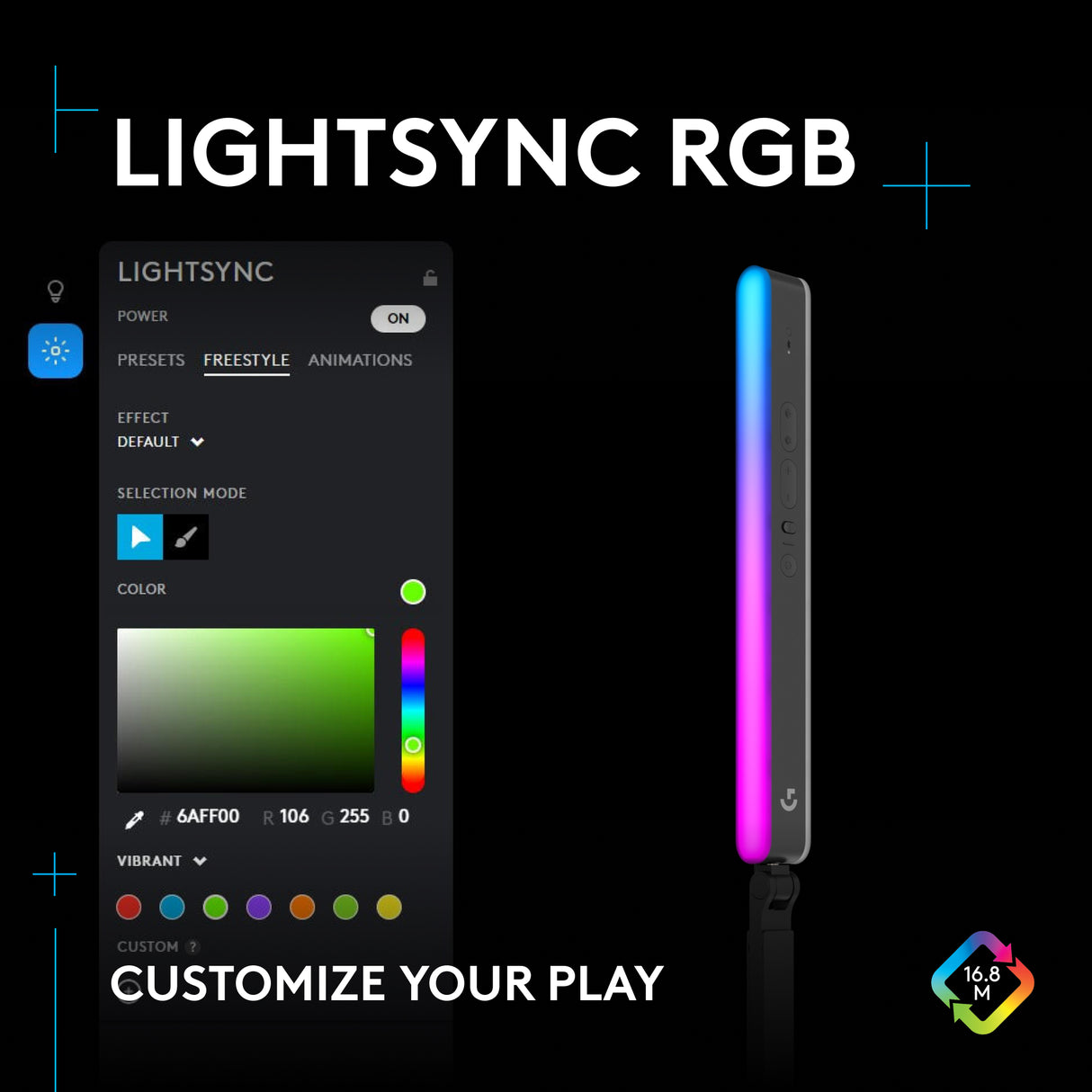 Logitech G Litra Beam LX Dual-Sided RGB Streaming Key Light