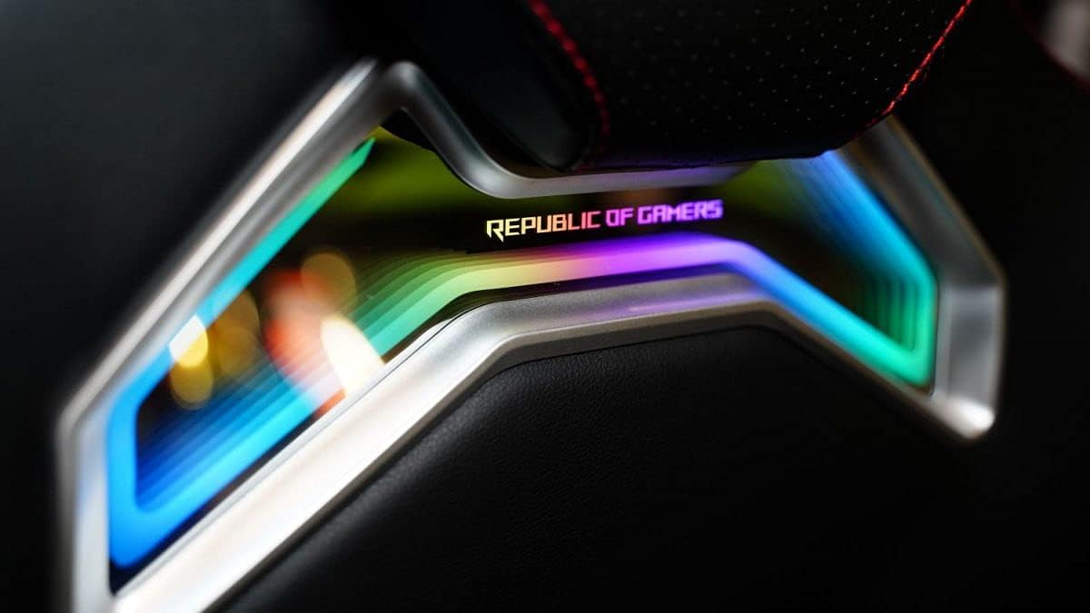 ASUS ROG Chariot RGB Gaming Chair (RGB Lighting, Adjustable Headrest, Memory-foam Lumbar Support, 5D armrests)