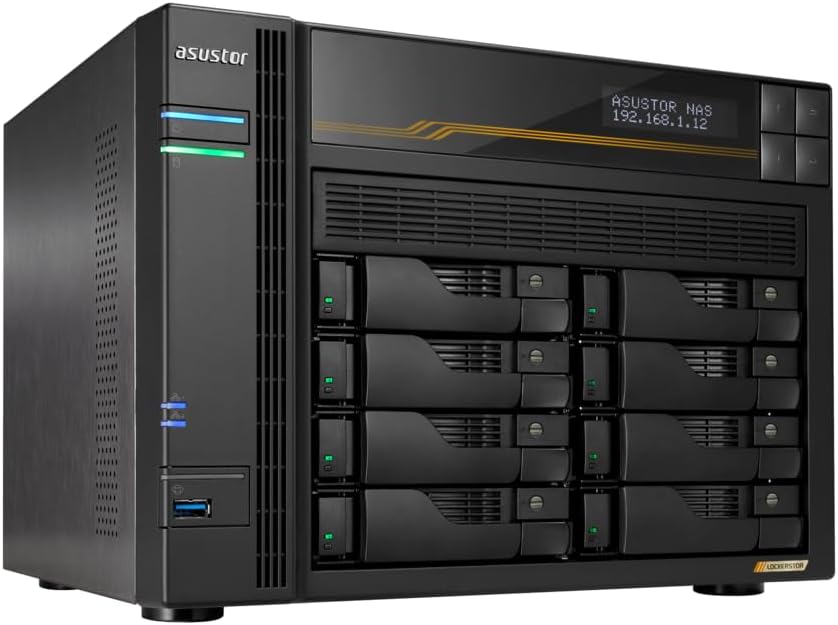 Asustor Lockerstor 8 Gen3 (AS6808T) 8 Bay Diskless Network Attached Storage (NAS)