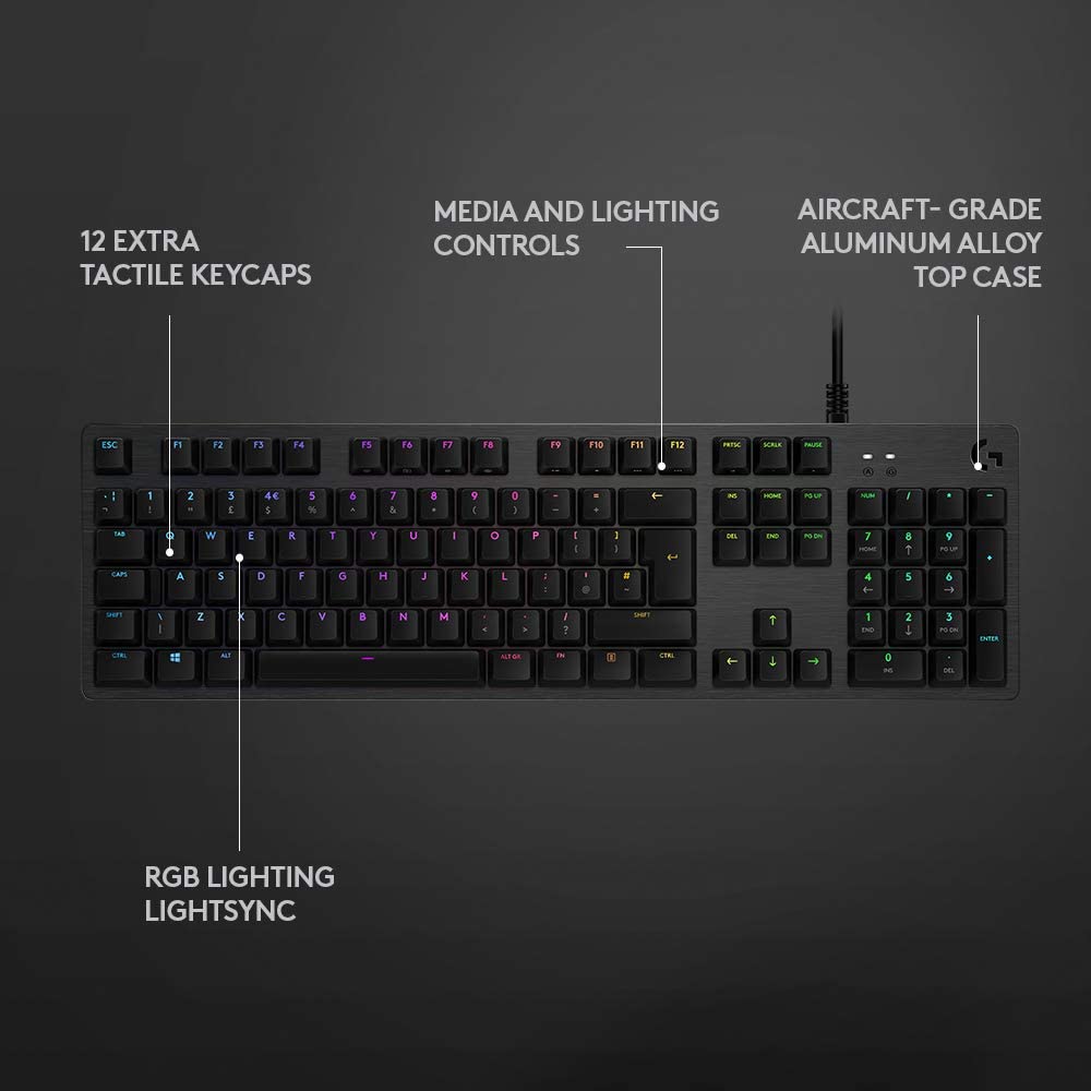 Logitech G512 Carbon RGB Wired Mechanical Gaming Keyboard