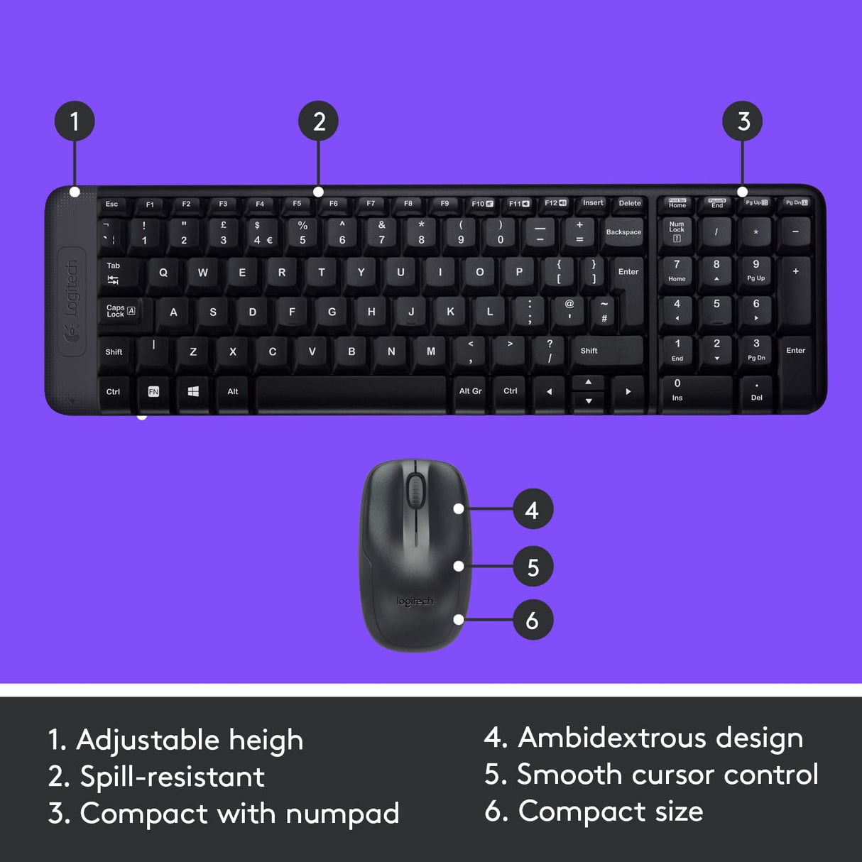 Logitech MK220 Wireless Mouse and Keyboard Combo