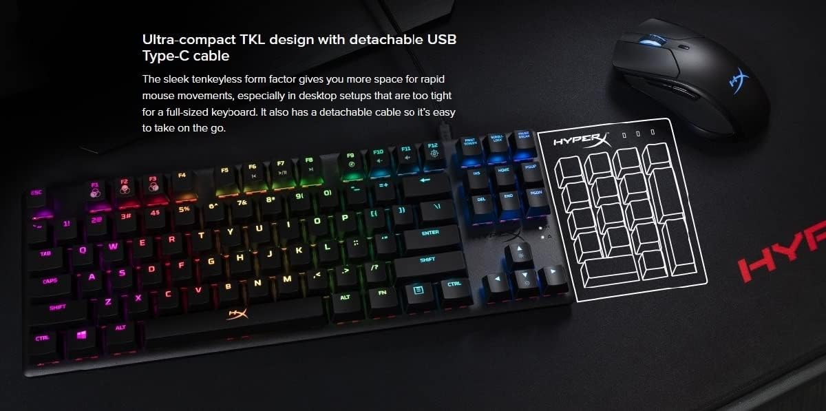 HyperX Alloy Origins Core TKL RGB Gaming Keyboard