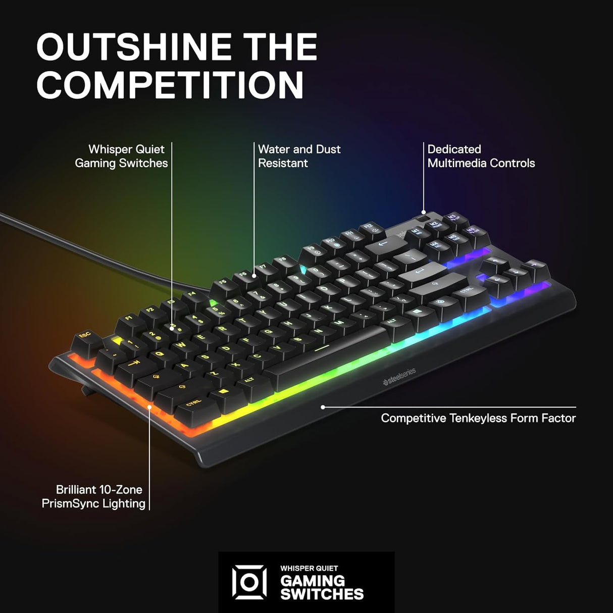 SteelSeries Apex 3 TKL Gaming Keyboard