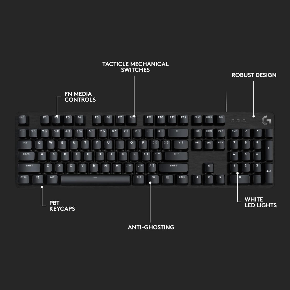 Logitech G413 SE Full-Size Wired Mechanical Gaming Keyboard