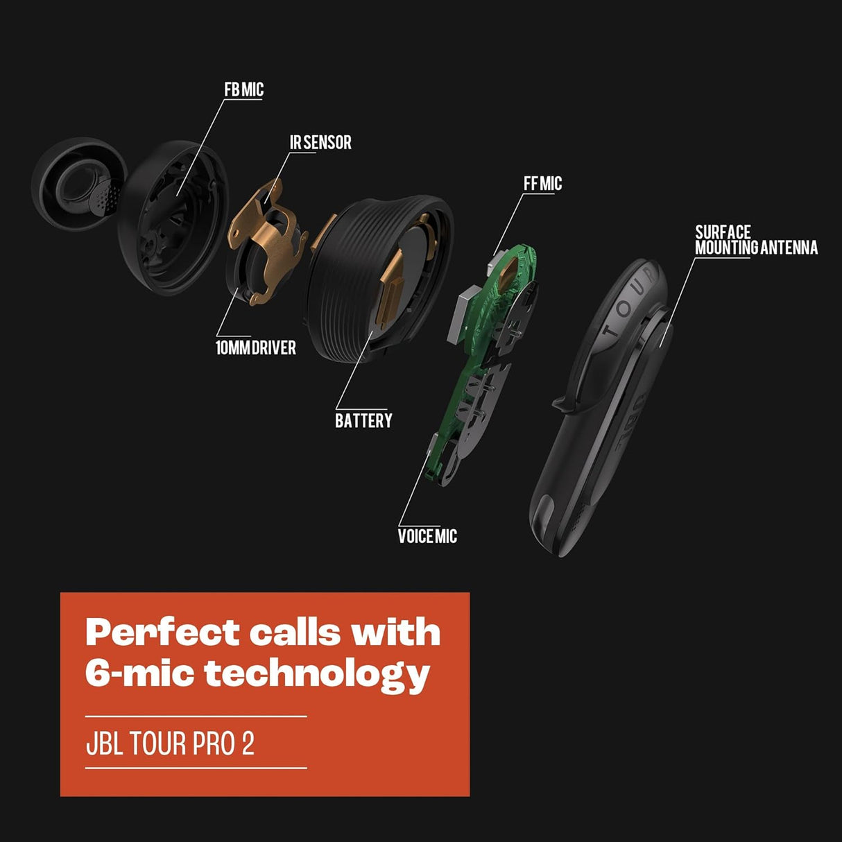 JBL Tour Pro 2 True Wireless Noise Cancelling Earbuds