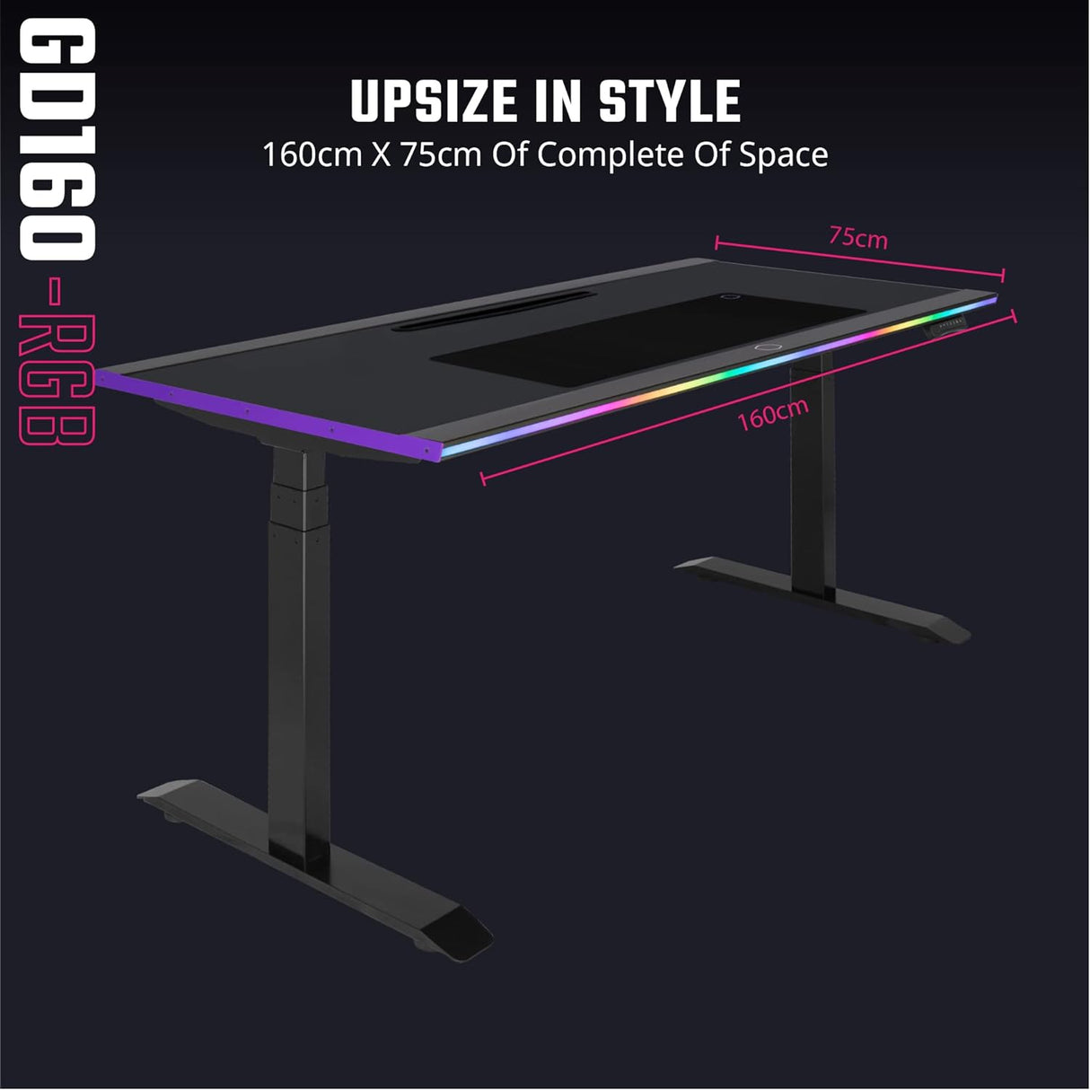 Cooler Master GD160 ARGB Adjustable Gaming Desk