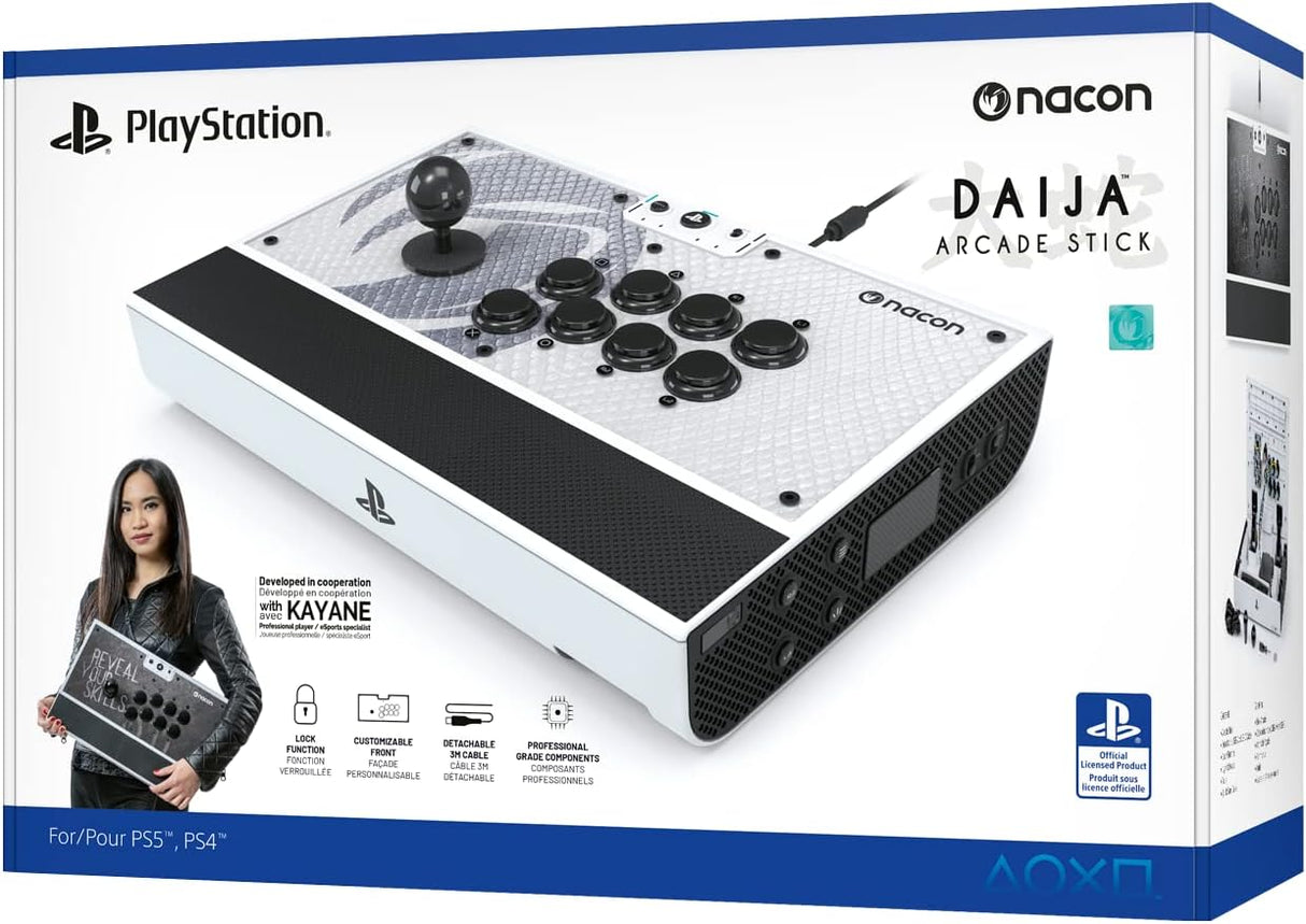 NACON Daija Arcade Fight Stick Officially Licensed for PlayStation PS5, PS4 and Windows 10 | 11 PC