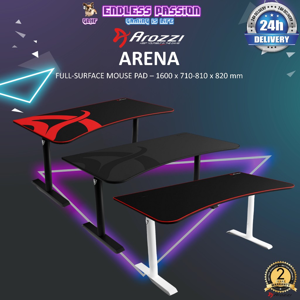 Arozzi Arena Curved Gaming Desk