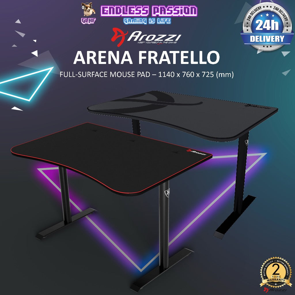 Arozzi Arena Fratello Curved Gaming Desk