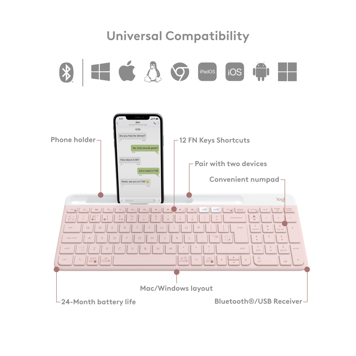 Logitech K580 Slim Multi-Device Wireless Keyboard