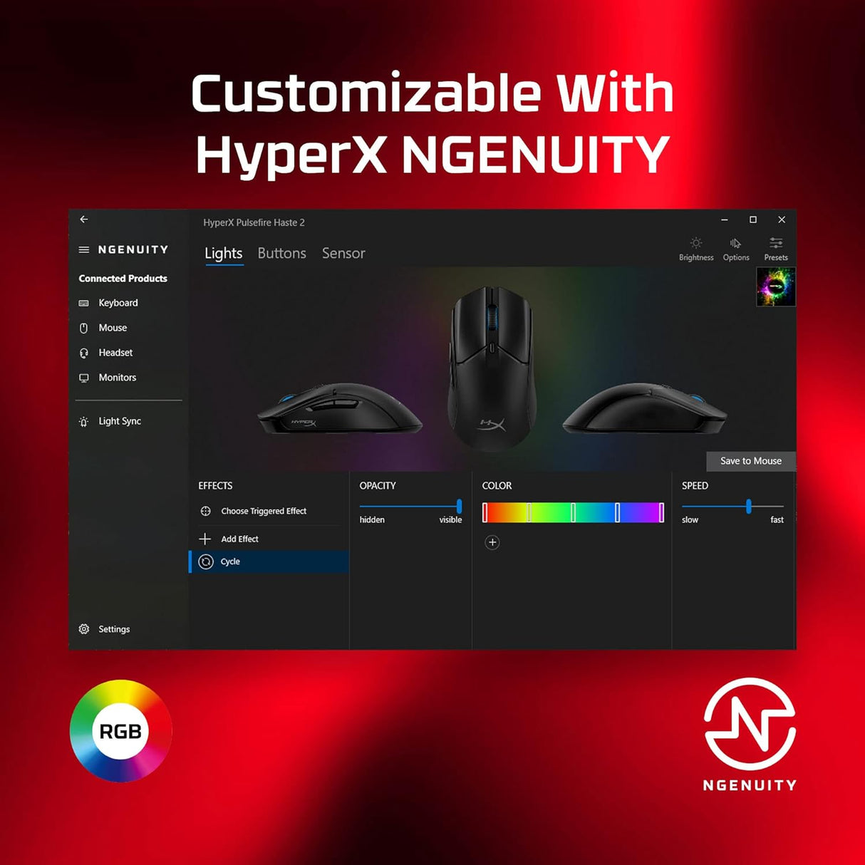 HyperX PulseFire Haste II RGB Gaming Mouse