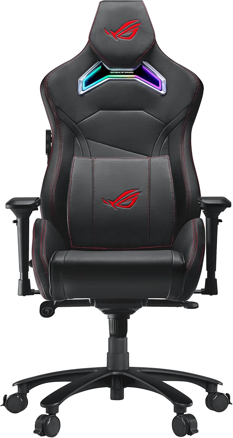 ASUS ROG Chariot RGB Gaming Chair (RGB Lighting, Adjustable Headrest, Memory-foam Lumbar Support, 5D armrests)