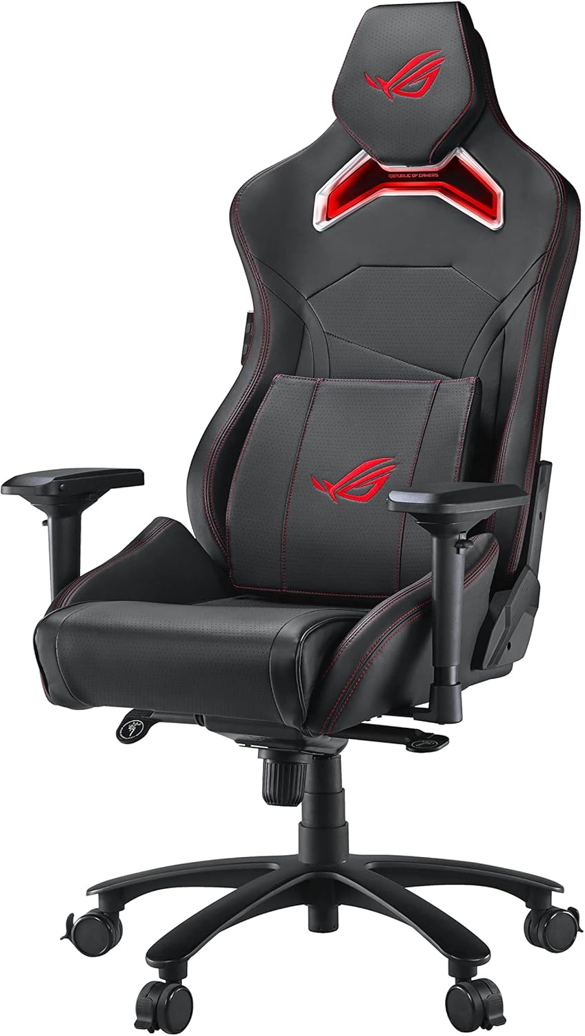 ASUS ROG Chariot RGB Gaming Chair (RGB Lighting, Adjustable Headrest, Memory-foam Lumbar Support, 5D armrests)