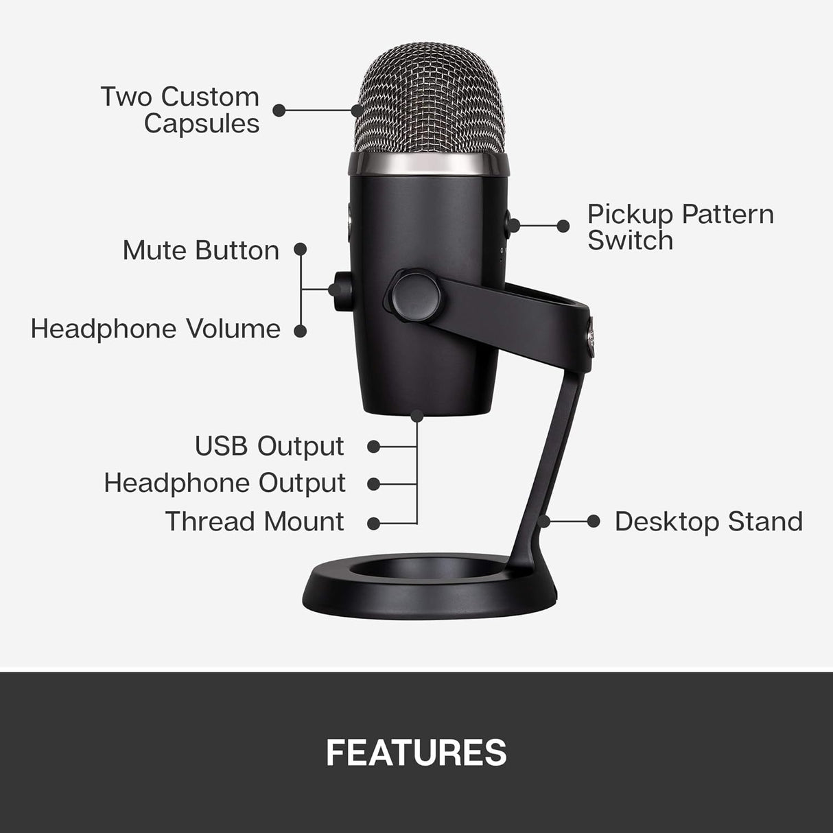 Logitech G Blue Yeti Nano USB Microphone