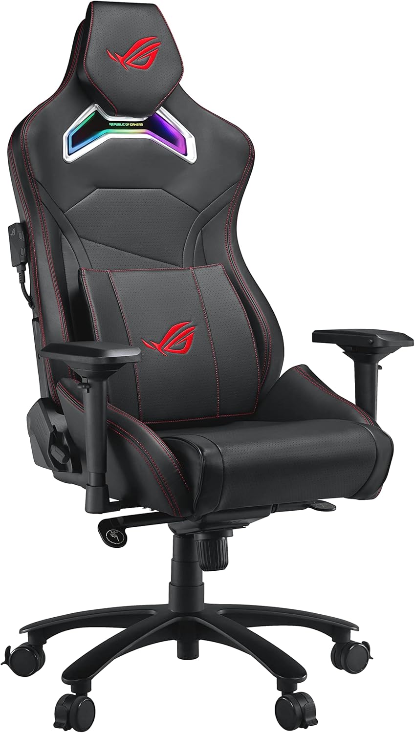 ASUS ROG Chariot RGB Gaming Chair (RGB Lighting, Adjustable Headrest, Memory-foam Lumbar Support, 5D armrests)