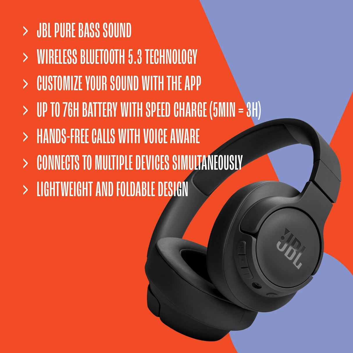 JBL Tune 720 BT Wireless Over-Ear Headphones