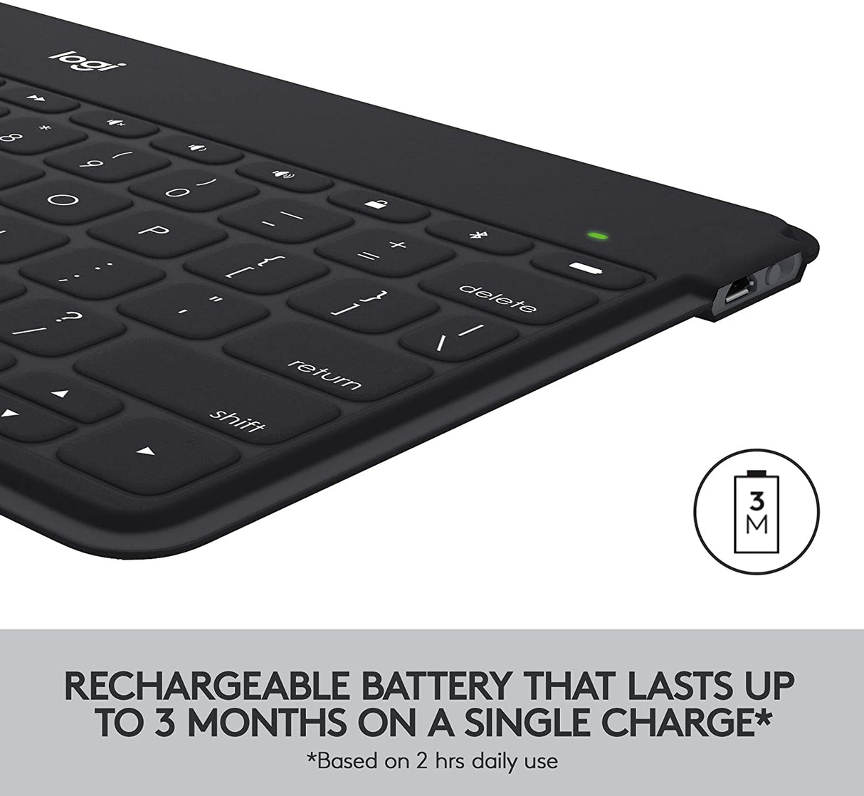 Logitech Keys-to-Go Ultra-Portable Bluetooth Keyboard for iOS