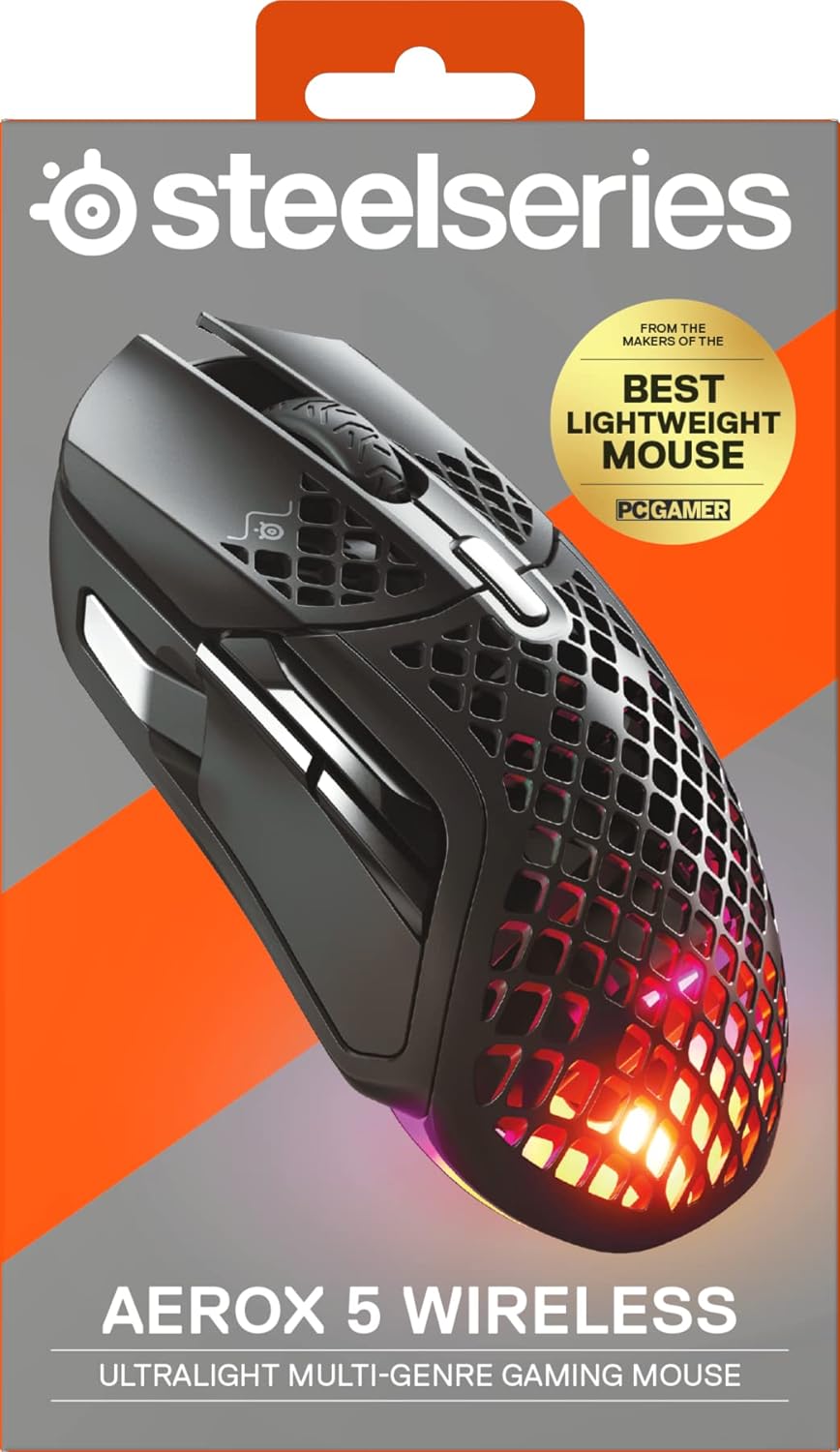 SteelSeries Aerox 5 Wireless Gaming Mouse - Onyx