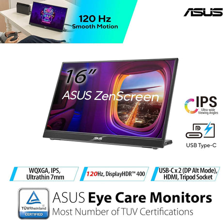 ASUS ZenScreen MB16QHG 16 Inch Portable Monitor