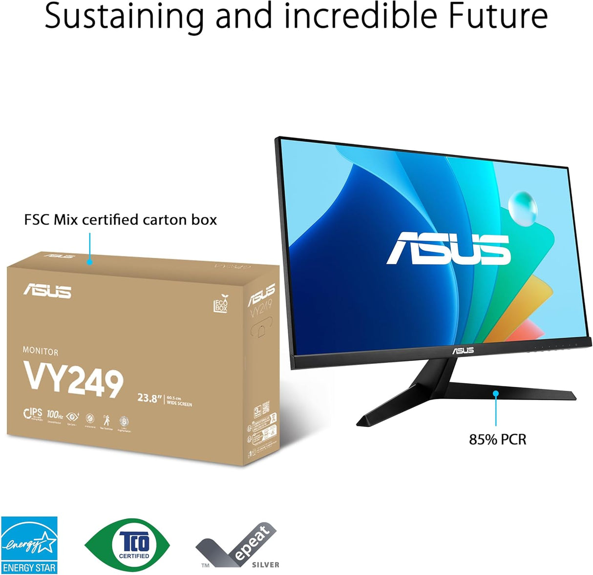 ASUS VY249HF-R 23.8" FHD IPS Eye Care Gaming Monitor