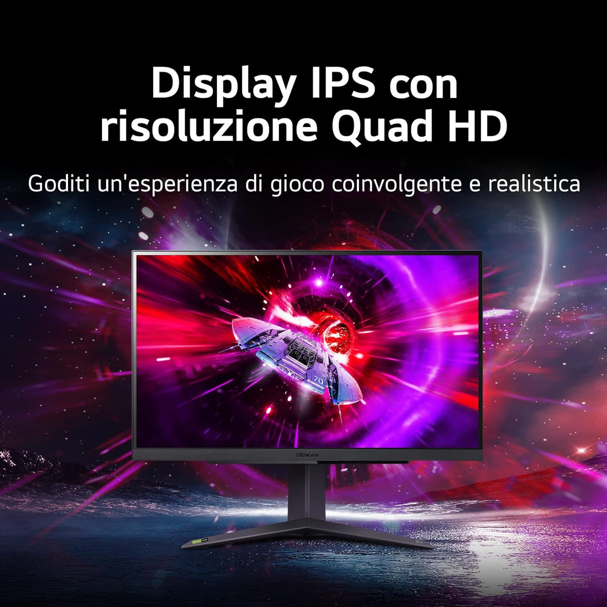 LG 27GR75Q-B - 27 Inch FHD QHD Gaming Monitor