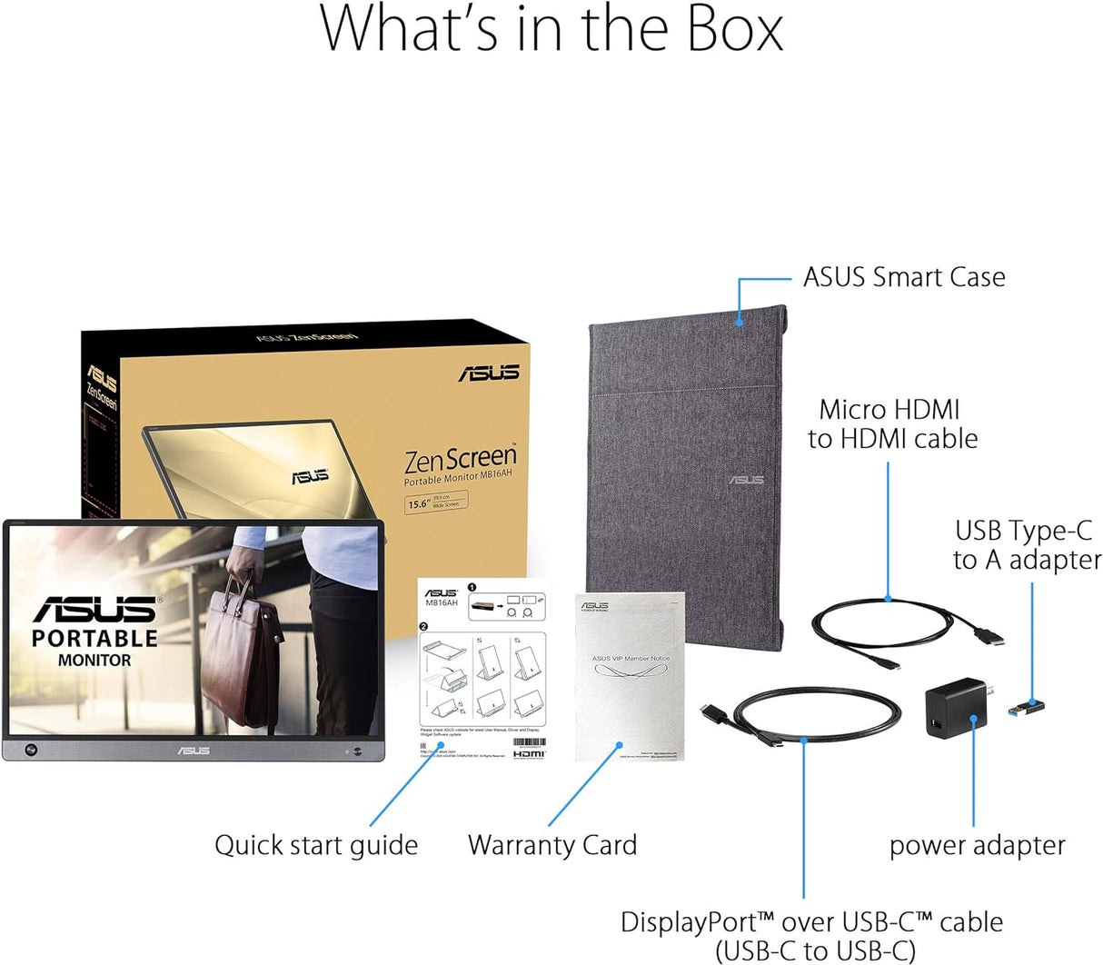 ASUS ZenScreen MB16AH 16 Inch Portable Monitor