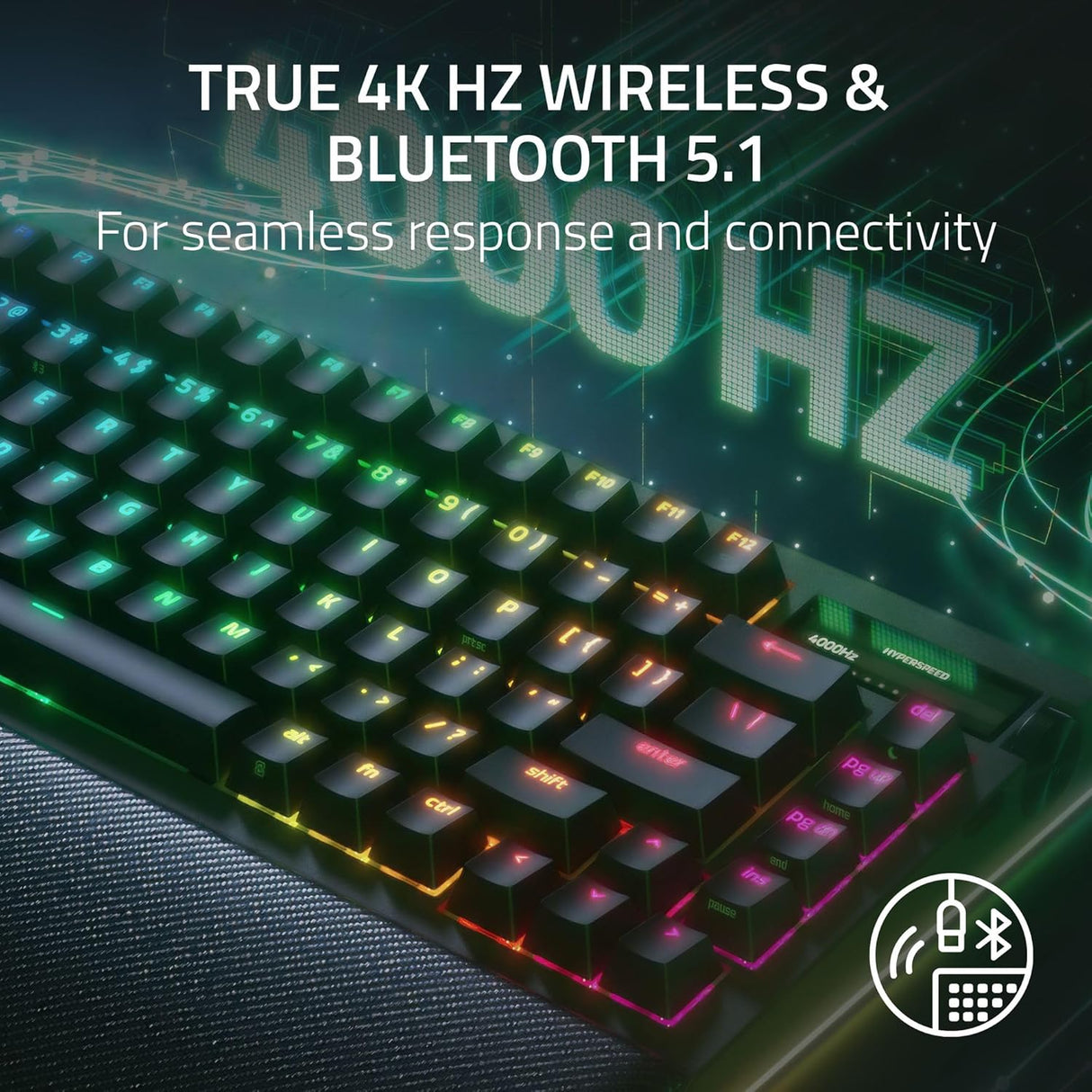 Razer BlackWidow V4 Pro 75% Wireless Hot-swappable Gaming Keyboard