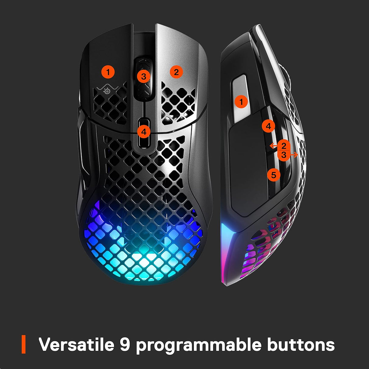 SteelSeries Aerox 5 Wireless Gaming Mouse - Onyx