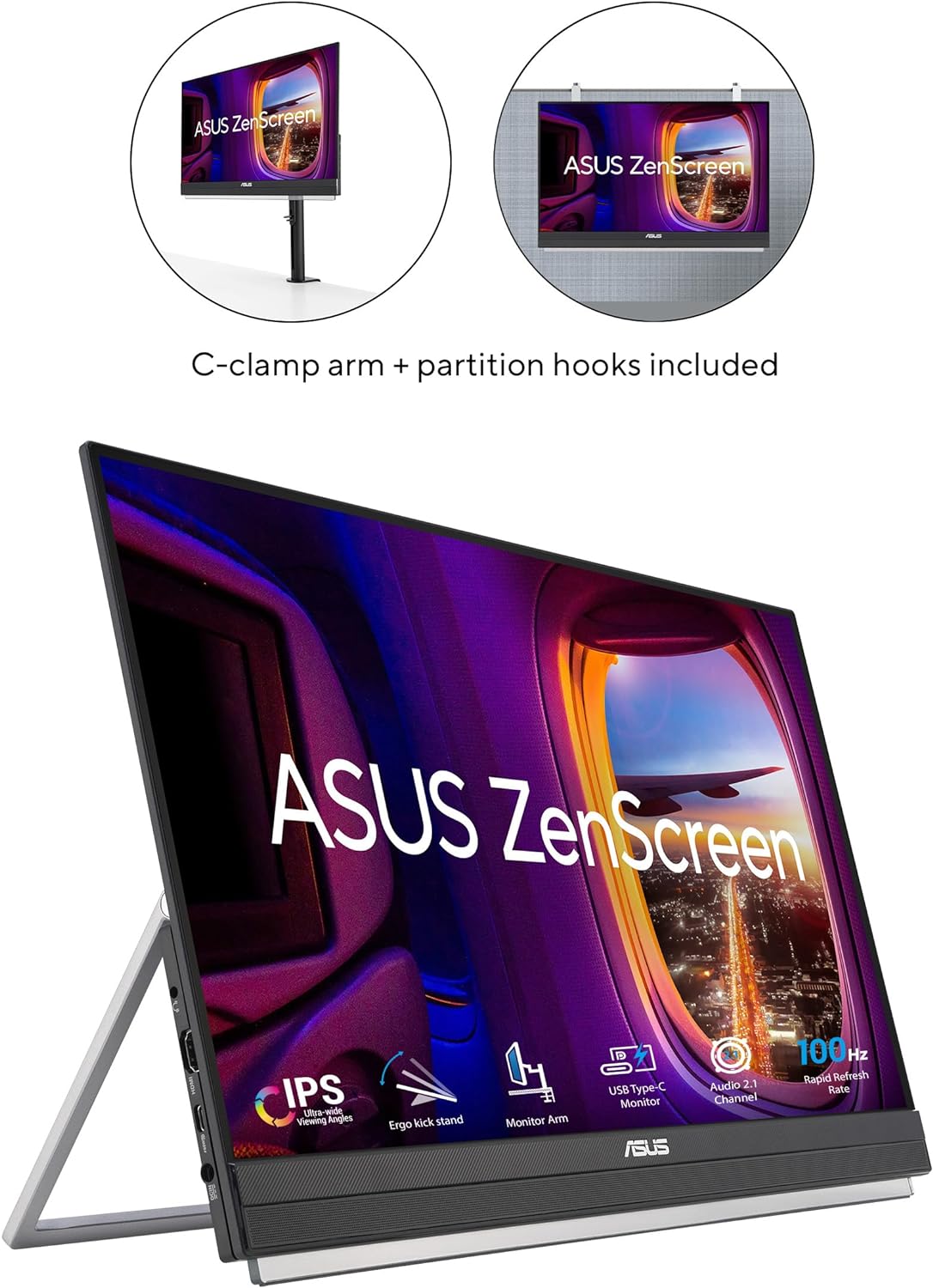 ASUS ZenScreen MB229CF 22 Inch Portable Monitor