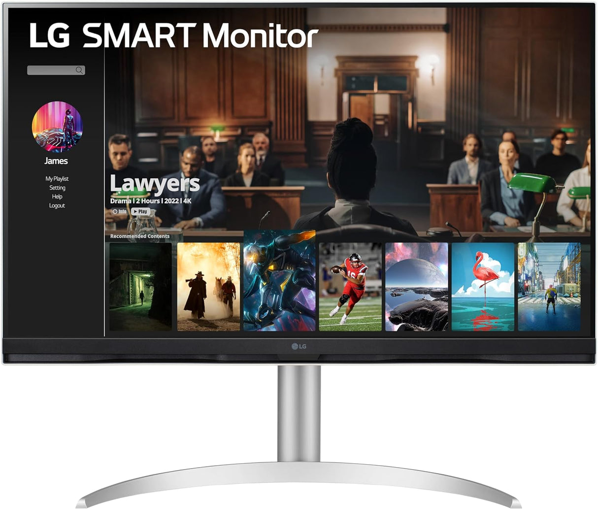 LG 32SQ730S-W - 32 Inch UHD VA Productivity Monitor