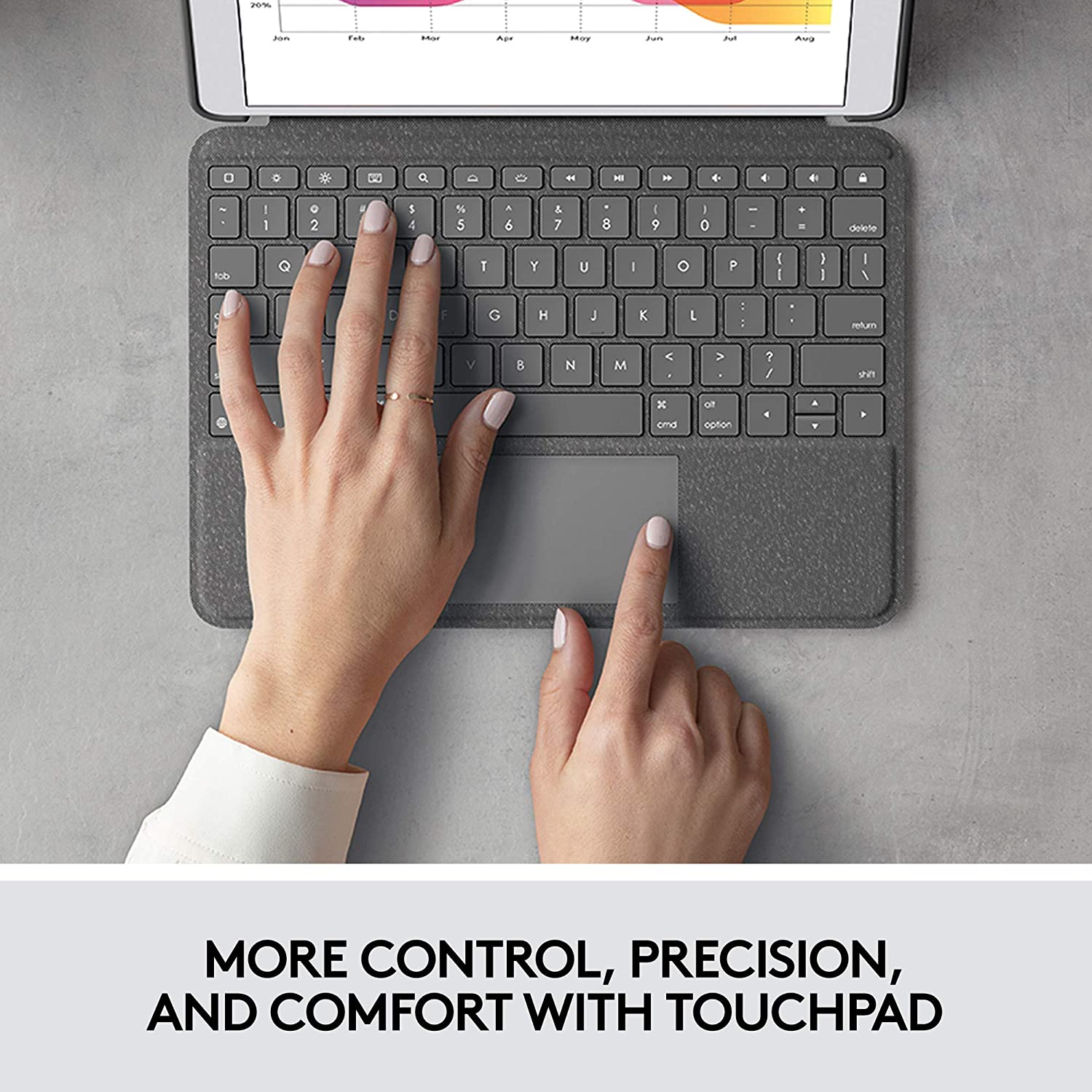 Combo Touch Keyboard fashion Case w/ Trackpad for 10.2” iPad