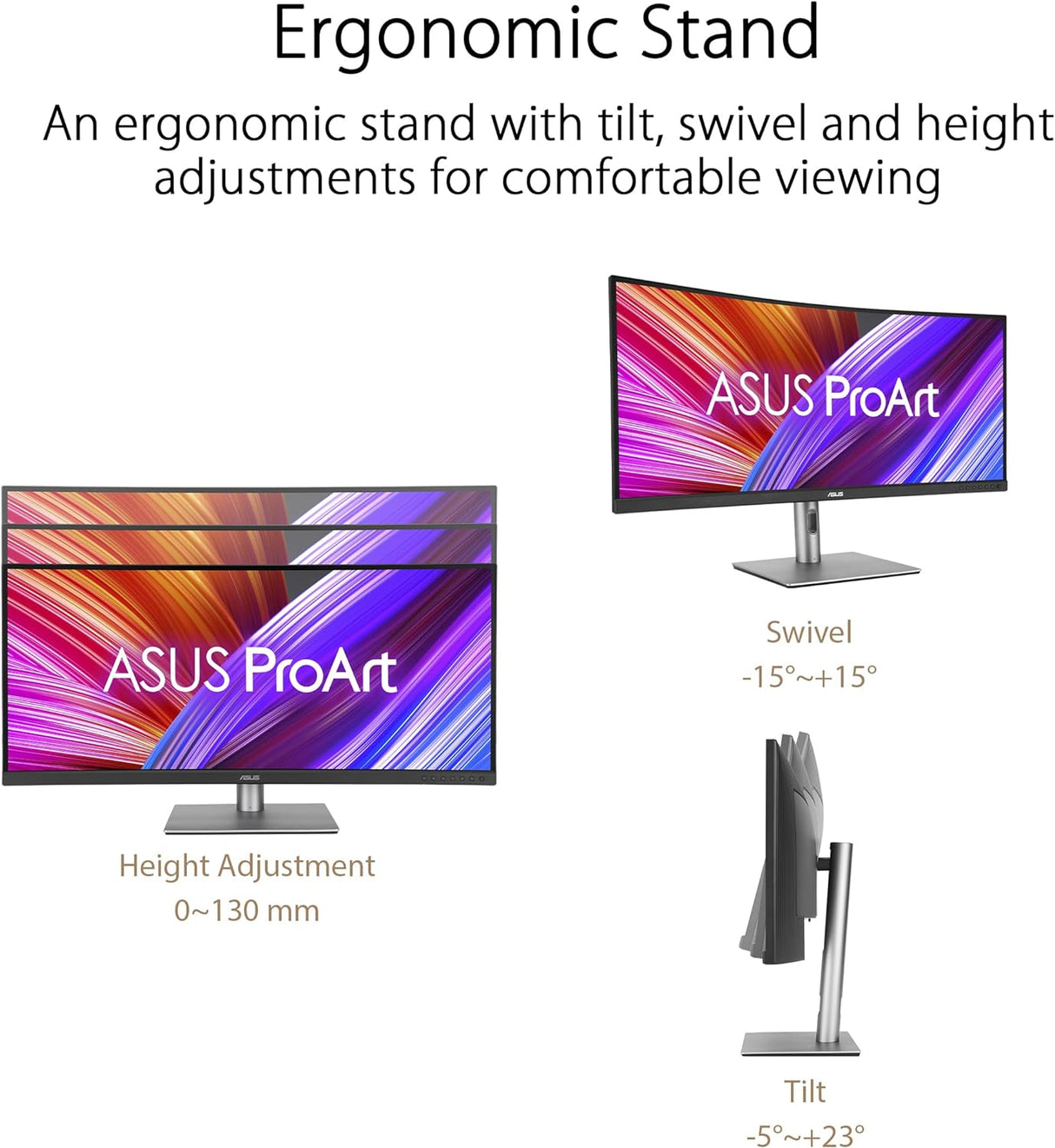 ASUS ProArt Display PA34VCNV 34 Inch Curved Professional Monitor