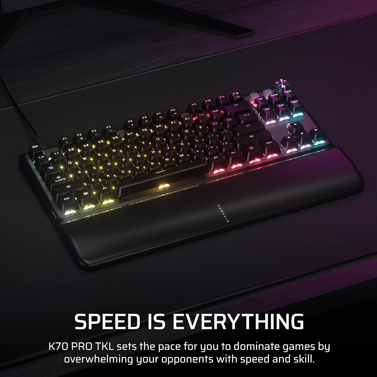 Corsair K70 PRO TKL Hall Effect Programmable Gaming Keyboard with Rapid Trigger