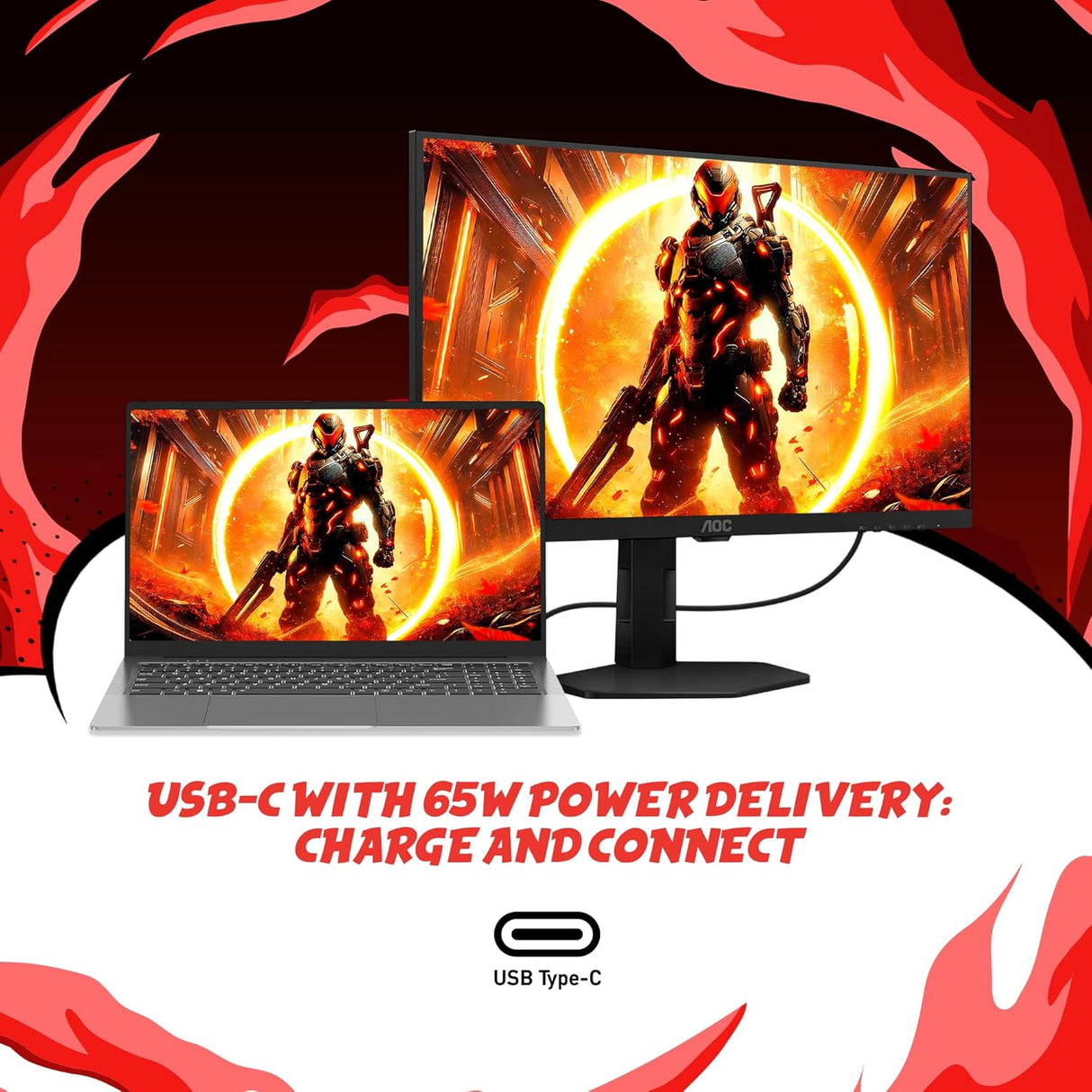 AOC Gaming Monitor Q27G4XY - 27" QHD - 180Hz - Google Smart OS