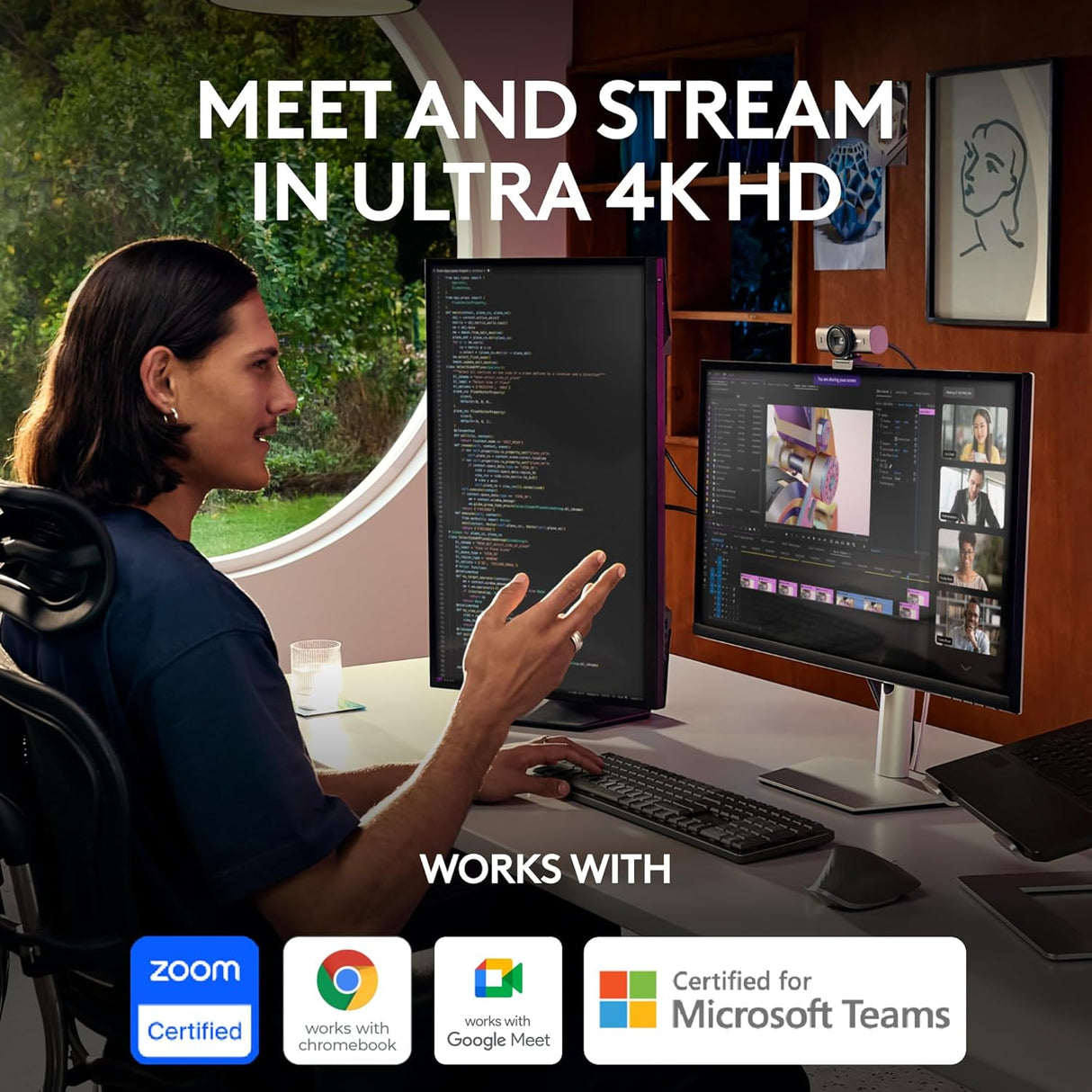 Logitech MX Brio 4K Ultra HD Collaboration and Streaming Webcam