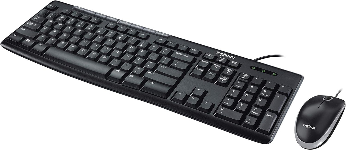 Logitech MK200 Media Corded Keyboard And Mouse Combo