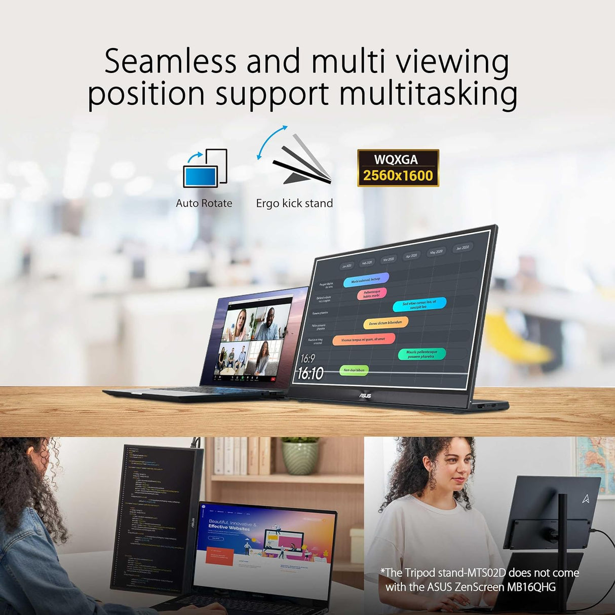 ASUS ZenScreen MB16QHG 16 Inch Portable Monitor