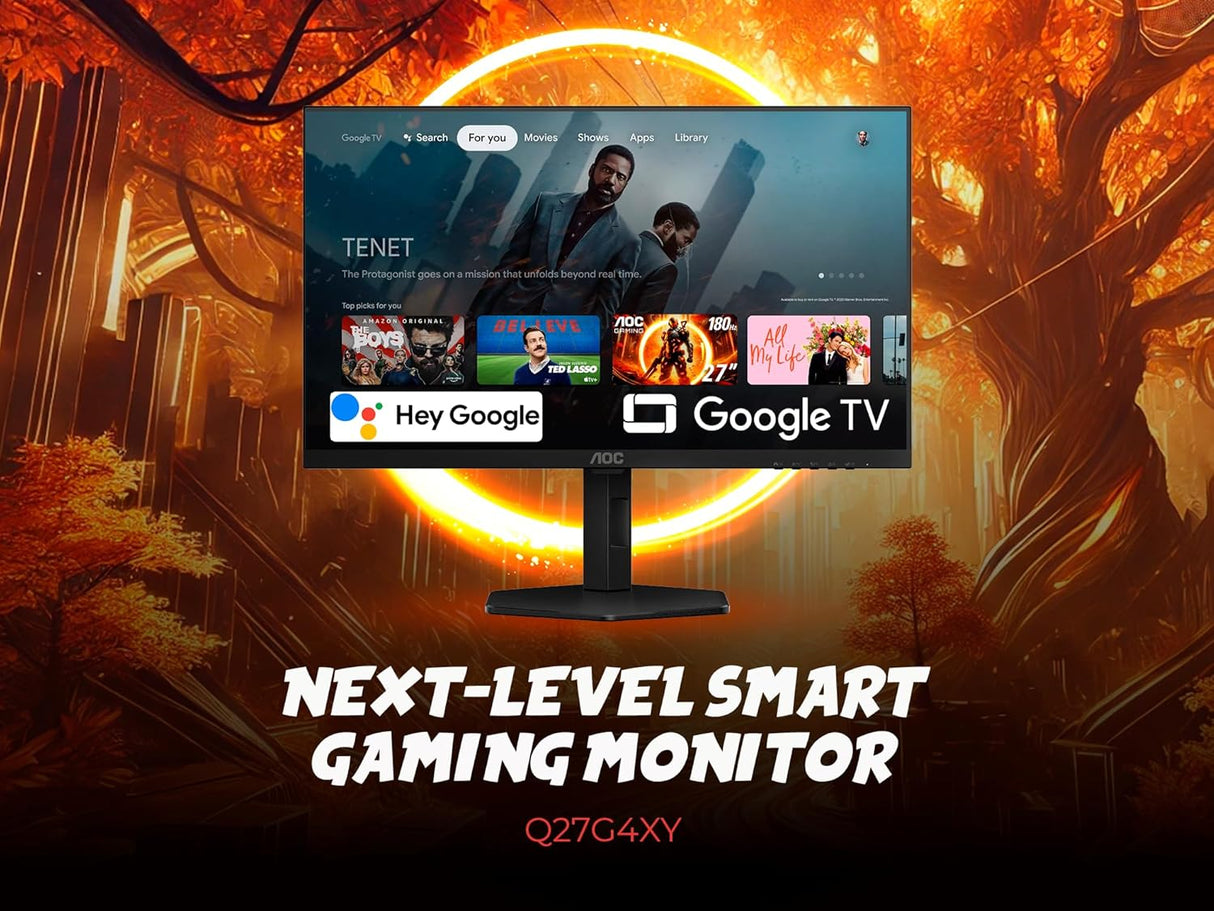 AOC Gaming Monitor Q27G4XY - 27" QHD - 180Hz - Google Smart OS