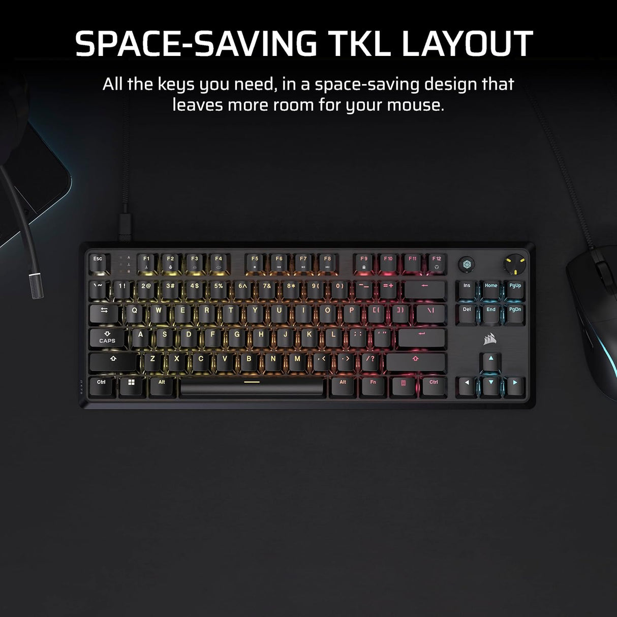 Corsair K70 Core TKL RGB Wired Mechanical Gaming Keyboard