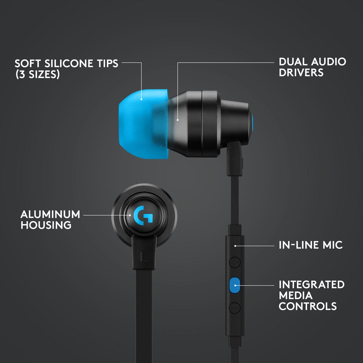 Logitech G333 Wired Gaming Earphones