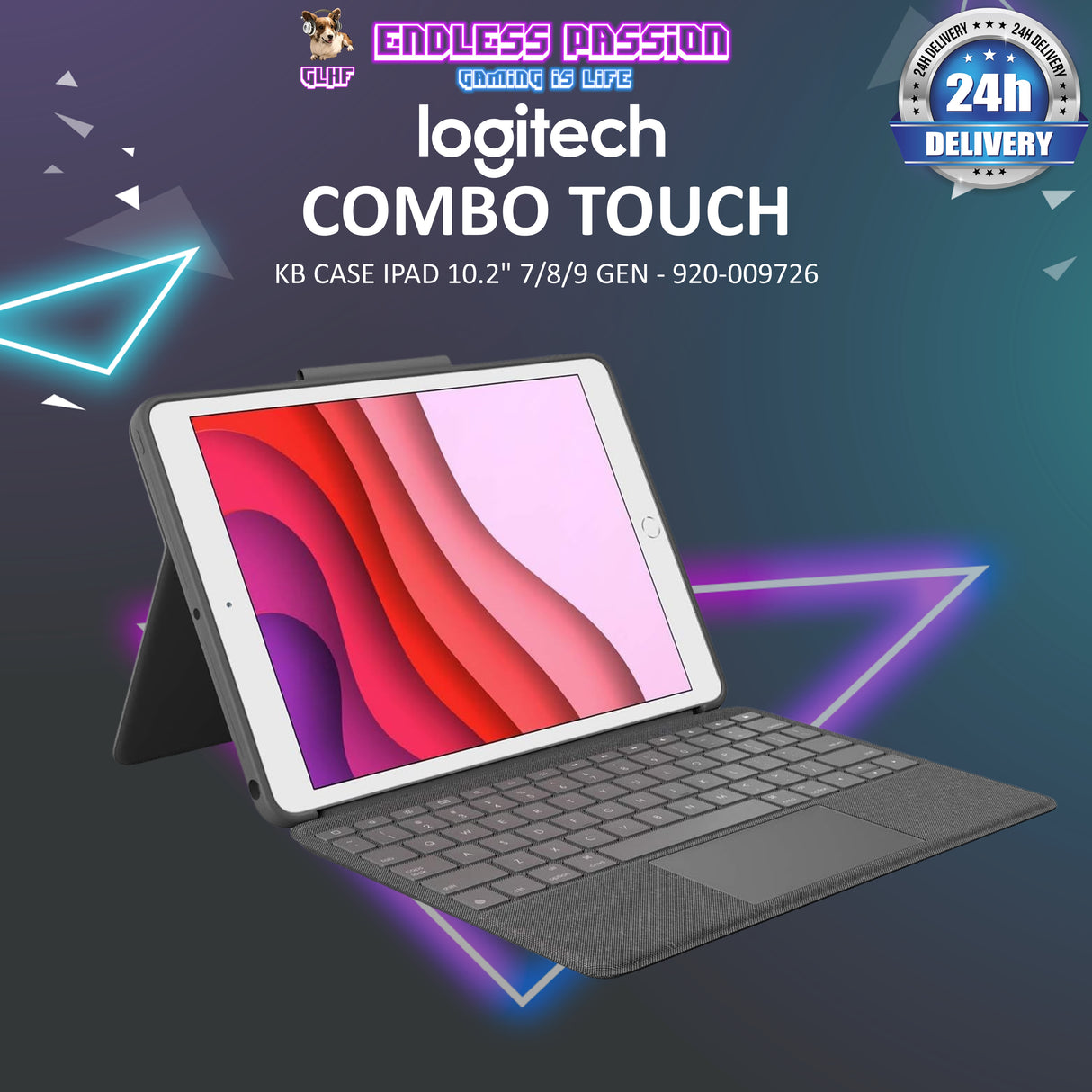 Logitech Combo Touch Keyboard Case for iPad 10.2" 7th, 8th, 9th Gen - 920-009726