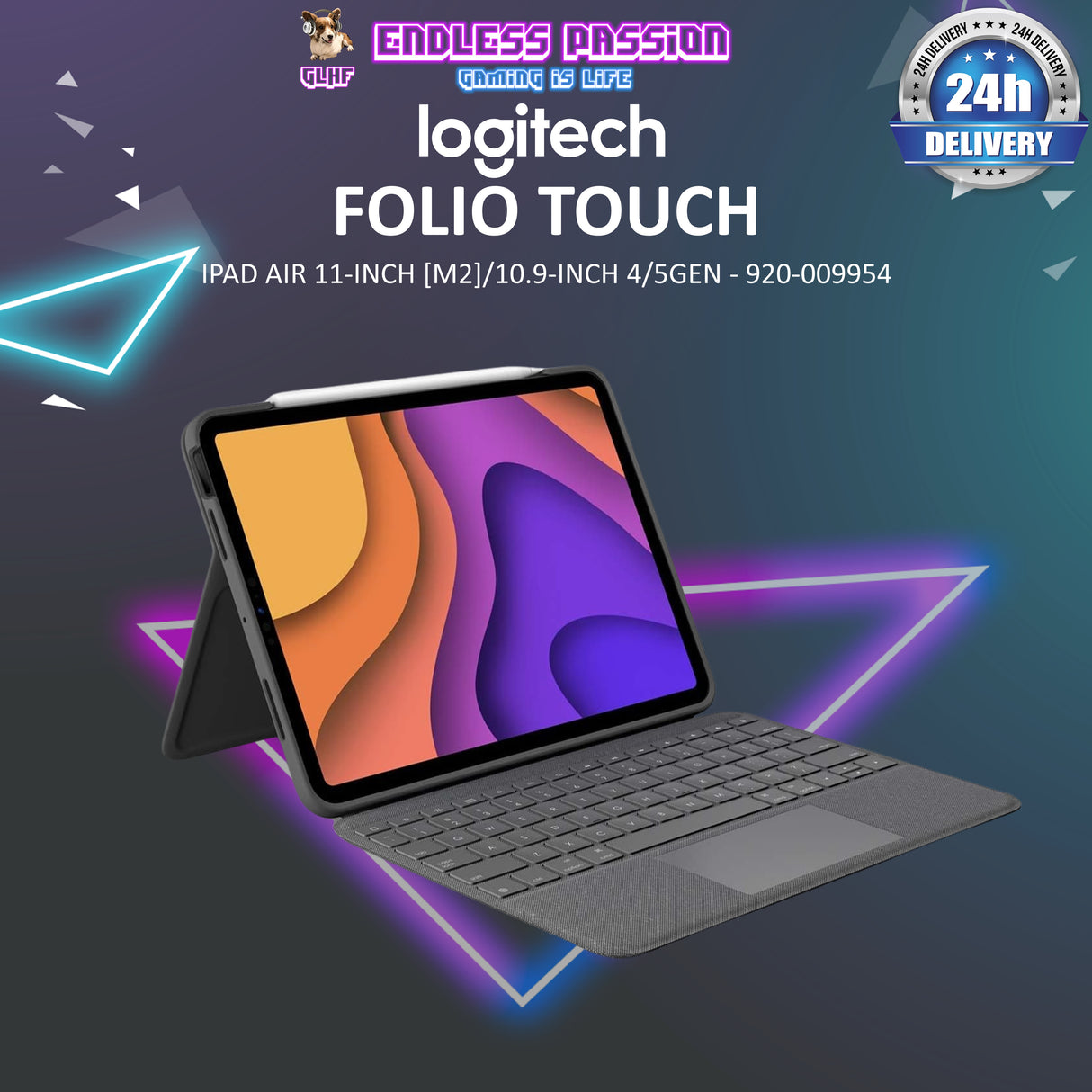 Logitech Folio Touch for iPad Air 11" M2 / 10.9" 4th, 5th Gen- 920-009954