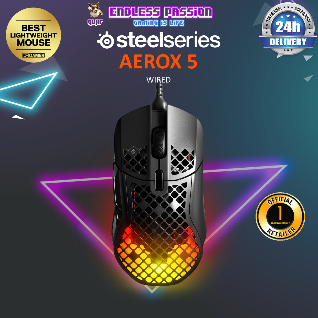 SteelSeries Aerox 5 Wired Gaming Mouse