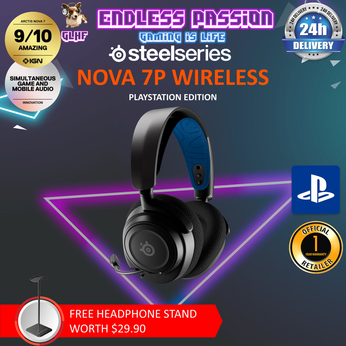 SteelSeries Arctis Nova 7 Wireless Gaming Headset